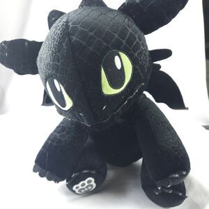 Build A Bear How To Train Your Dragon Black Toothless W/Wings Plush Plushie